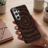 Brown Swirl Pattern Protective Case Compatible with iPhone, Samsung & Google Pixel FX0270