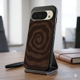 Brown Swirl Pattern Protective Case Compatible with iPhone, Samsung & Google Pixel FX0270