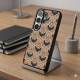 Black Bats Damask With Flowers Protective Case Compatible with iPhone, Samsung & Google Pixel FX0271