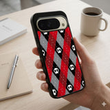 Red And Black Skull Protective Case Compatible with iPhone, Samsung & Google Pixel FX0273