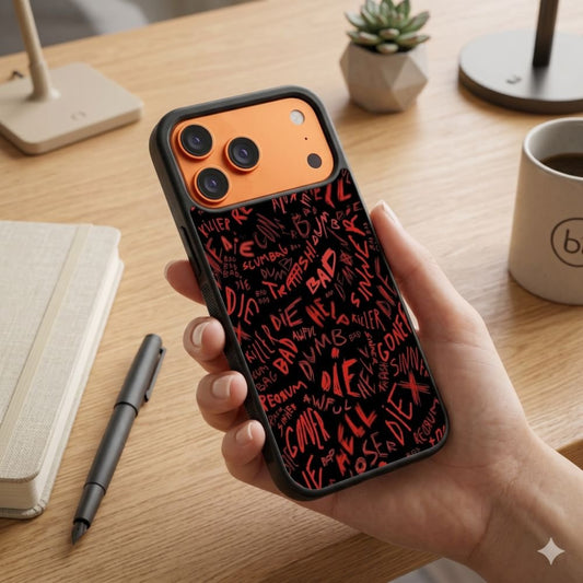 Red Graffiti Art Protective Case Compatible with iPhone, Samsung & Google Pixel FX0275