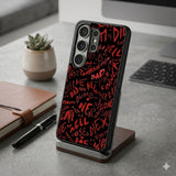 Red Graffiti Art Protective Case Compatible with iPhone, Samsung & Google Pixel FX0275