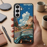 Vintage Car Scenery Protective Case Compatible with iPhone, Samsung & Google Pixel FX0284