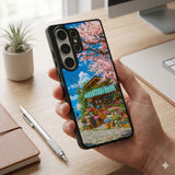 Flower Filled Seaside Shop Protective Case Compatible with iPhone, Samsung & Google Pixel FX0287