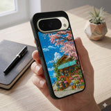 Flower Filled Seaside Shop Protective Case Compatible with iPhone, Samsung & Google Pixel FX0287