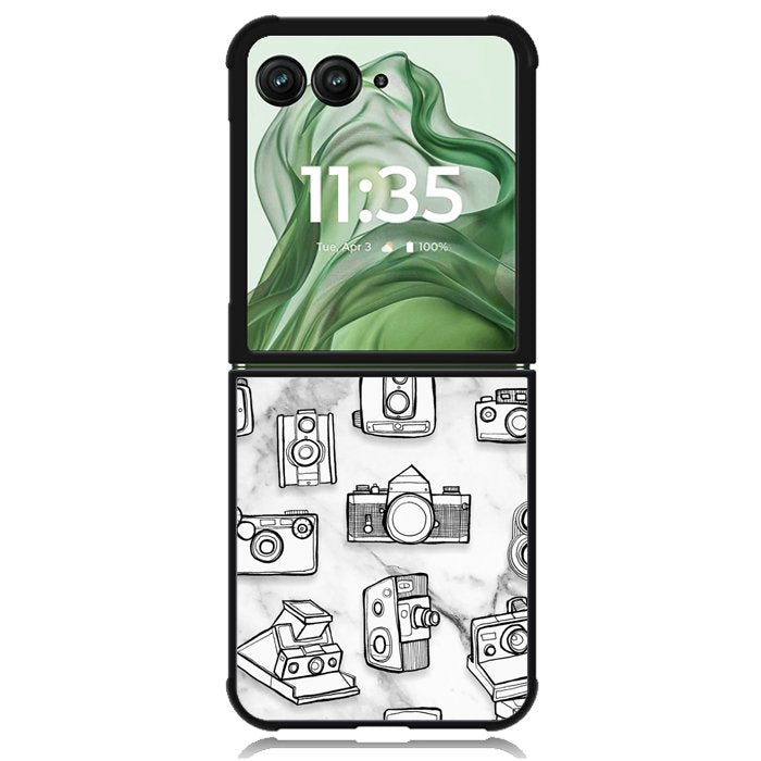 Vintage Camera X00057 Motorola Moto Razr+ Plus 2024/2025 Case, Motorola Razr 50 Ultra/50s Ultra Case