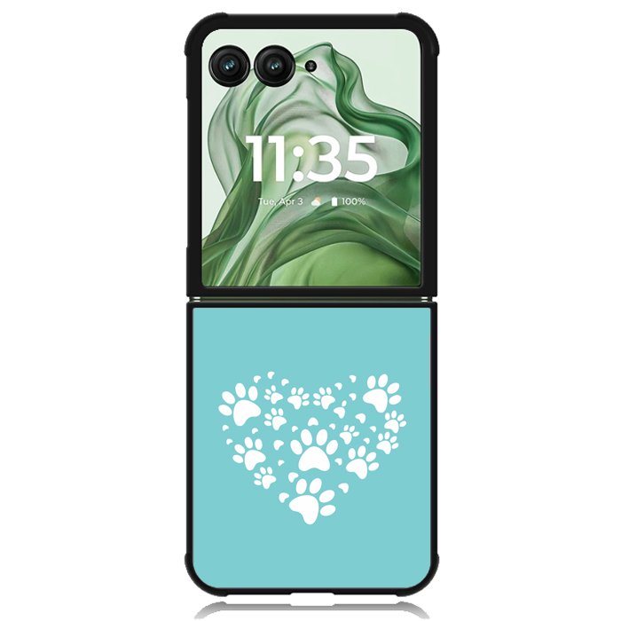 Heart Made Of Paws X00223 Motorola Moto Razr+ Plus 2024/2025 Case, Motorola Razr 50 Ultra/50s Ultra Case