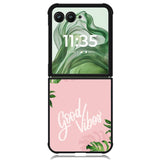 Good Vibes X00339 Motorola Moto Razr+ Plus 2024/2025 Case, Motorola Razr 50 Ultra/50s Ultra Case