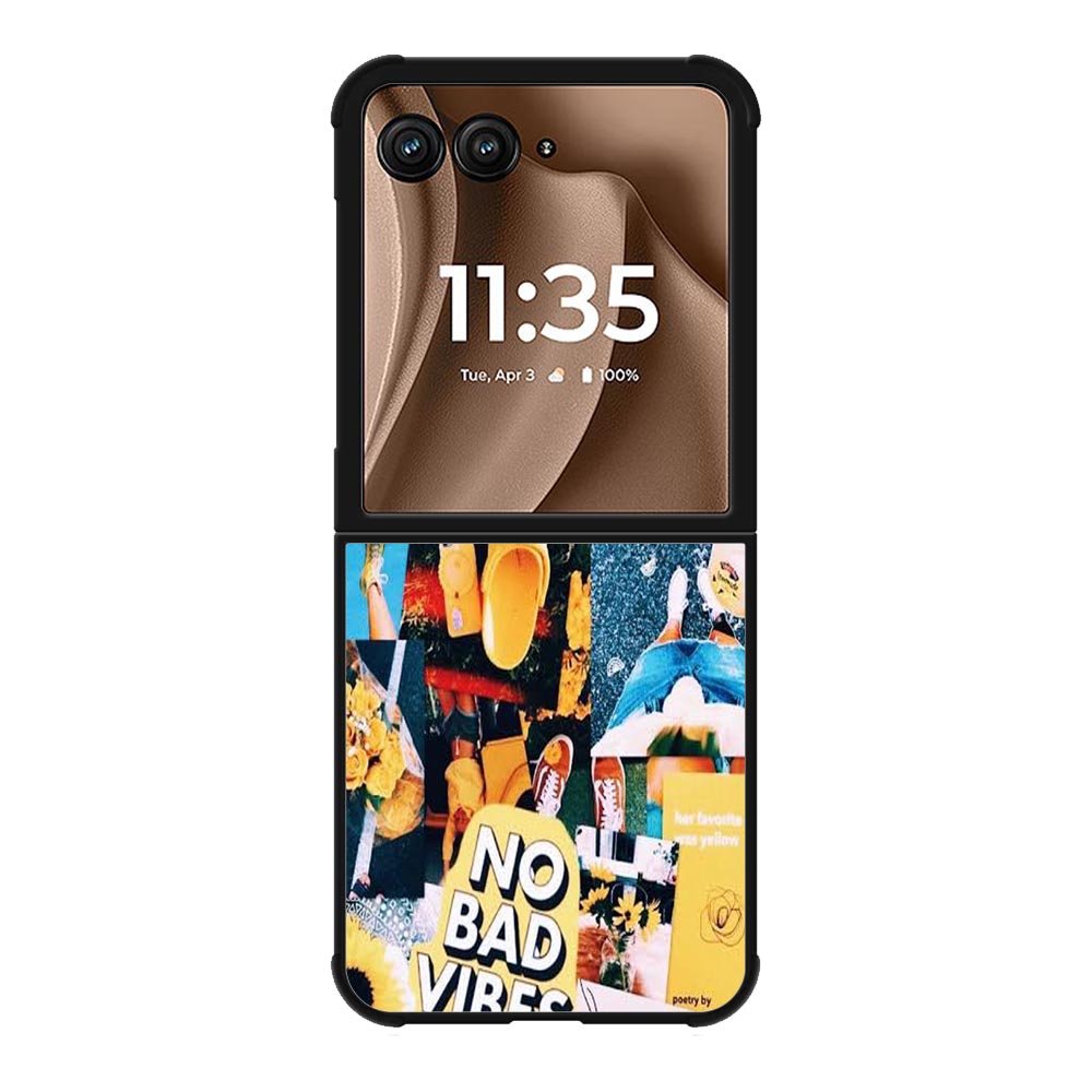 No Bad Vibes Collage X00613 Motorola Moto RAZR Plus 2025 Case