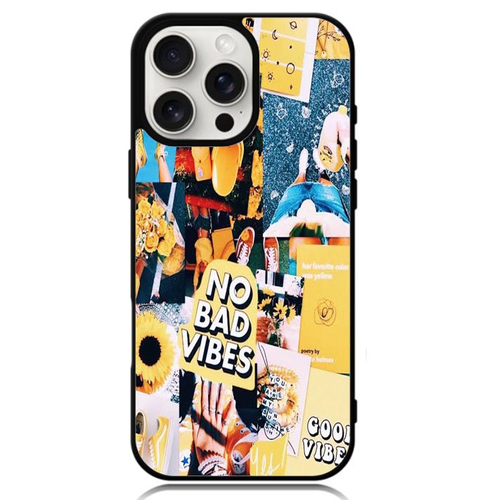 No Bad Vibes Collage X00613 iPhone 16 Pro Case