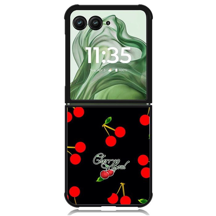 BLACK CHERRY X00621 Motorola Moto Razr+ Plus 2024/2025 Case, Motorola Razr 50 Ultra/50s Ultra Case