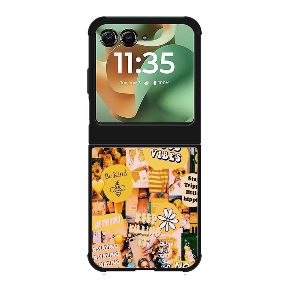 No Bad Vibes Collage X00704 Motorola Moto RAZR 2025 Case