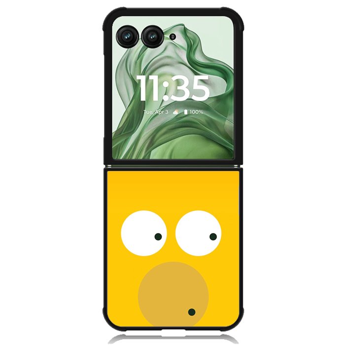 Circles Homer Simpson X00760 Motorola Moto Razr+ Plus 2024/2025 Case, Motorola Razr 50 Ultra/50s Ultra Case