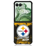 Pittsburgh Steelers X01203 Motorola Moto Razr+ Plus 2024/2025 Case, Motorola Razr 50 Ultra/50s Ultra Case