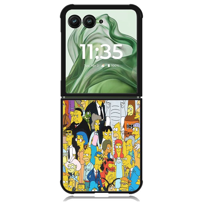 The Simpsons Characters X01580 Motorola Moto Razr+ Plus 2024/2025 Case, Motorola Razr 50 Ultra/50s Ultra Case