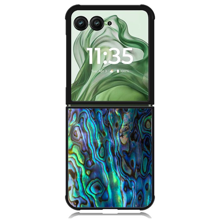 holographic abalone shell X02076 Motorola Moto Razr+ Plus 2024/2025 Case, Motorola Razr 50 Ultra/50s Ultra Case
