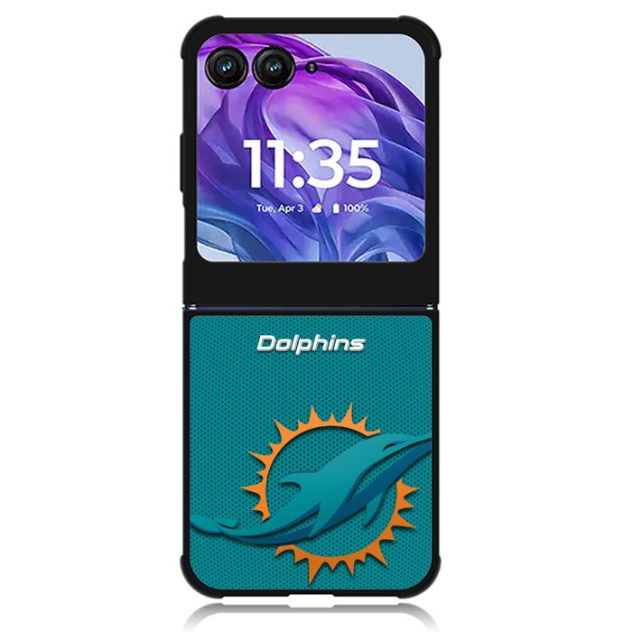 miami dolphins nfl Logo Motorola Moto Razr 2024 , Moto Razr 50 Case