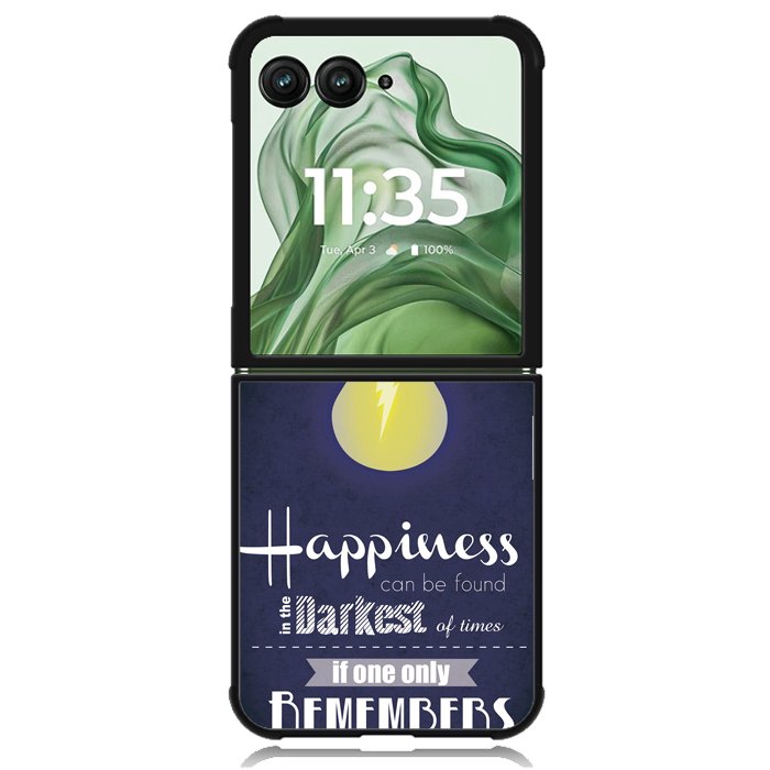 Happiness quote Harry Potter X0513 Motorola Moto Razr+ Plus 2024/2025 Case, Motorola Razr 50 Ultra/50s Ultra Case