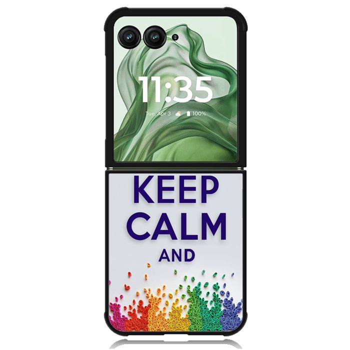 Keep Calm and imagine X1245 Motorola Moto Razr+ Plus 2024/2025 Case, Motorola Razr 50 Ultra/50s Ultra Case