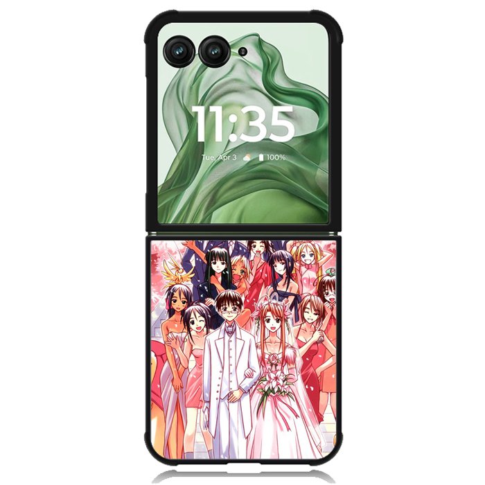 Love Hina X1545 Motorola Moto Razr+ Plus 2024/2025 Case, Motorola Razr 50 Ultra/50s Ultra Case