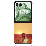 Girl In Red Flowers X1710 Motorola Moto Razr+ Plus 2024/2025 Case, Motorola Razr 50 Ultra/50s Ultra Case