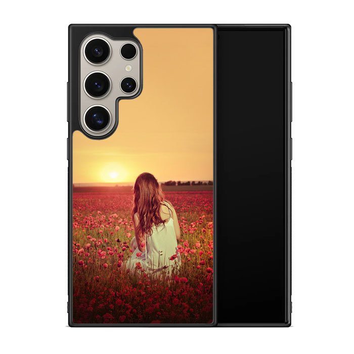 Girl In Red Flowers X1710 Samsung Galaxy S25 Ultra 5G Case