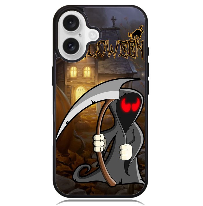 Orange Halloween Moon X2669 iPhone 16 Case