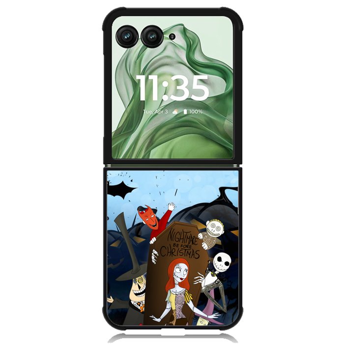 Nightmare Before Christmas X2781 Motorola Moto Razr+ Plus 2024/2025 Case, Motorola Razr 50 Ultra/50s Ultra Case