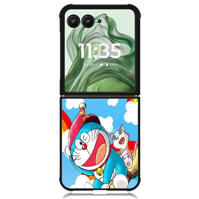 Doraemon Wallpaper X4292 Motorola Moto Razr+ Plus 2024/2025 Case, Motorola Razr 50 Ultra/50s Ultra Case