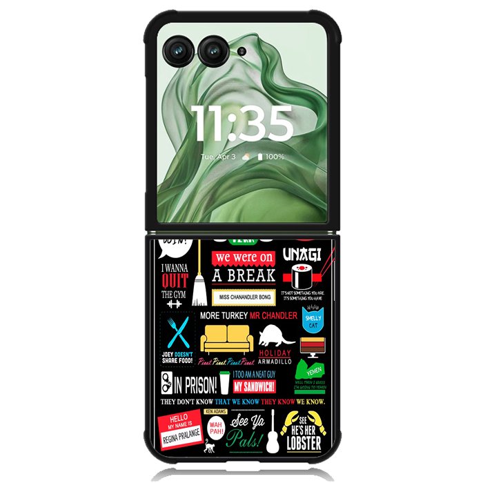 Friends TV Show X4372 Motorola Moto Razr+ Plus 2024/2025 Case, Motorola Razr 50 Ultra/50s Ultra Case
