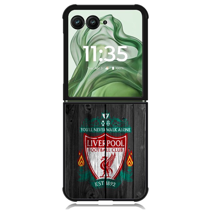 Liverpool fc wood X4394 Motorola Moto Razr+ Plus 2024/2025 Case, Motorola Razr 50 Ultra/50s Ultra Case