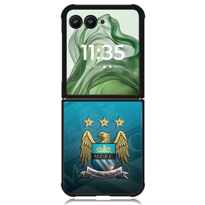 Manchester City X4594 Motorola Moto Razr+ Plus 2024/2025 Case, Motorola Razr 50 Ultra/50s Ultra Case
