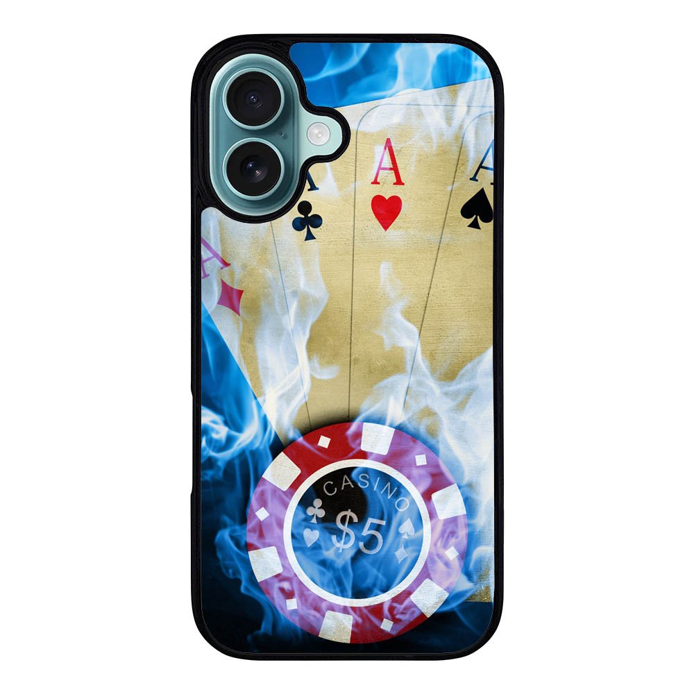 Blue Fire Ace Cards Case iPhone 16 Plus BC0200