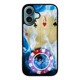 Blue Fire Ace Cards Case iPhone 16 Plus BC0200