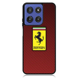 Ferrari Logo Red Carbon X4707 Motorola Moto G Stylus 5G 2025 Case