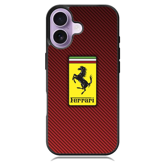 Ferrari Logo Red Carbon X4707 iPhone 17 Case
