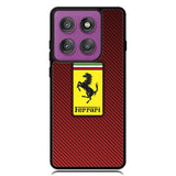 Ferrari Logo Red Carbon X4707 Motorola Moto Edge 2025 | Moto Edge 60 Fusion | Moto Edge 60 Pro Case