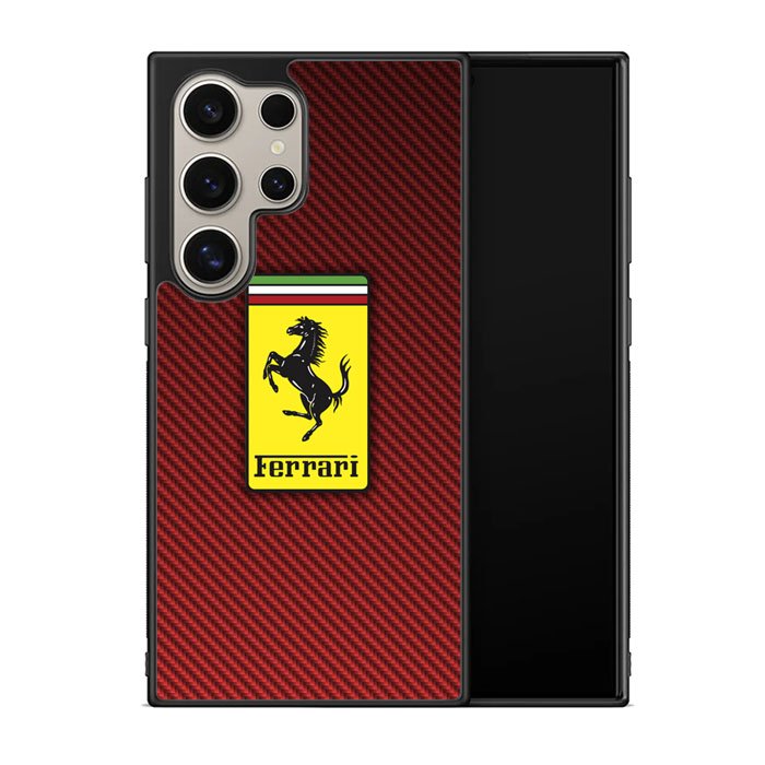 Ferrari Logo Red Carbon X4707 Samsung Galaxy S24 Ultra 5G Case