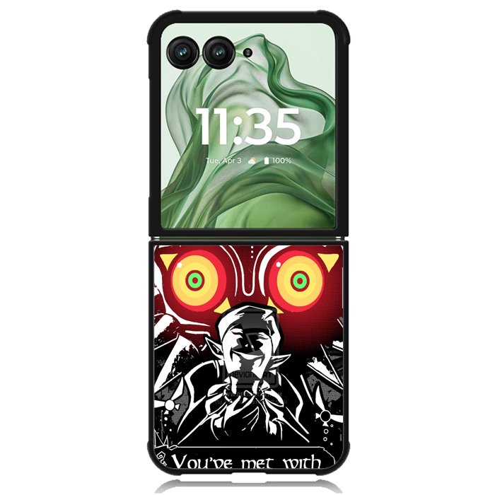 Legend Of Zelda Link Majoras Mask Quote X0021 Motorola Moto Razr+ Plus 2024/2025 Case, Motorola Razr 50 Ultra/50s Ultra Case