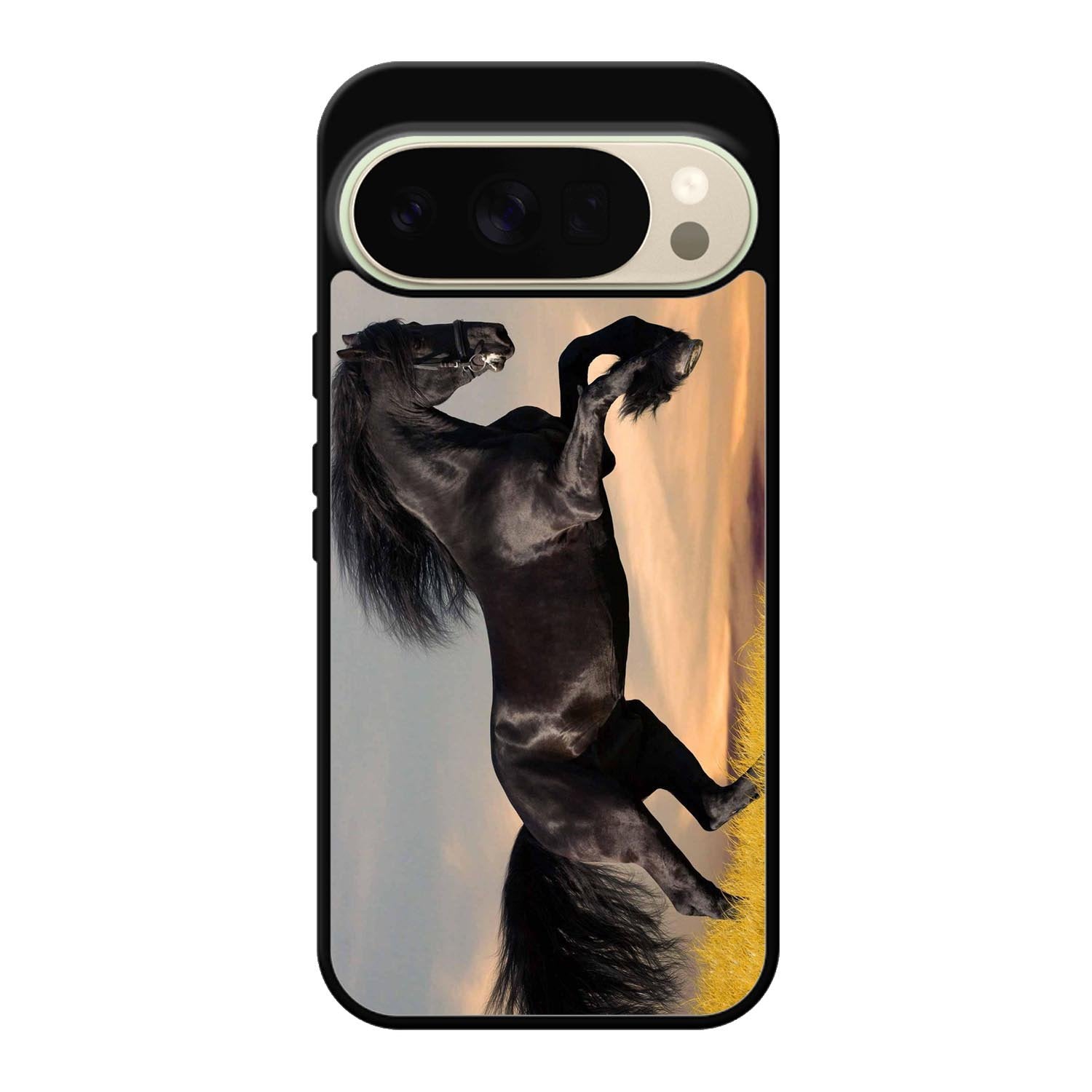 Horse black running X4653 Google Pixel 10 Pro Case