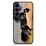 Horse black running X4653 Samsung Galaxy S25 FE Case