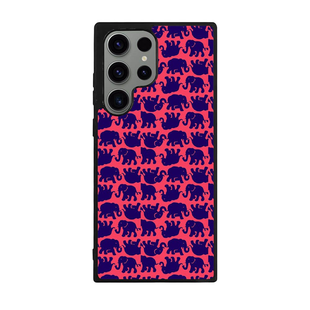 Lily Pulitzer Elephant Pattern Case Samsung Galaxy S24 Ultra 5G BC0176