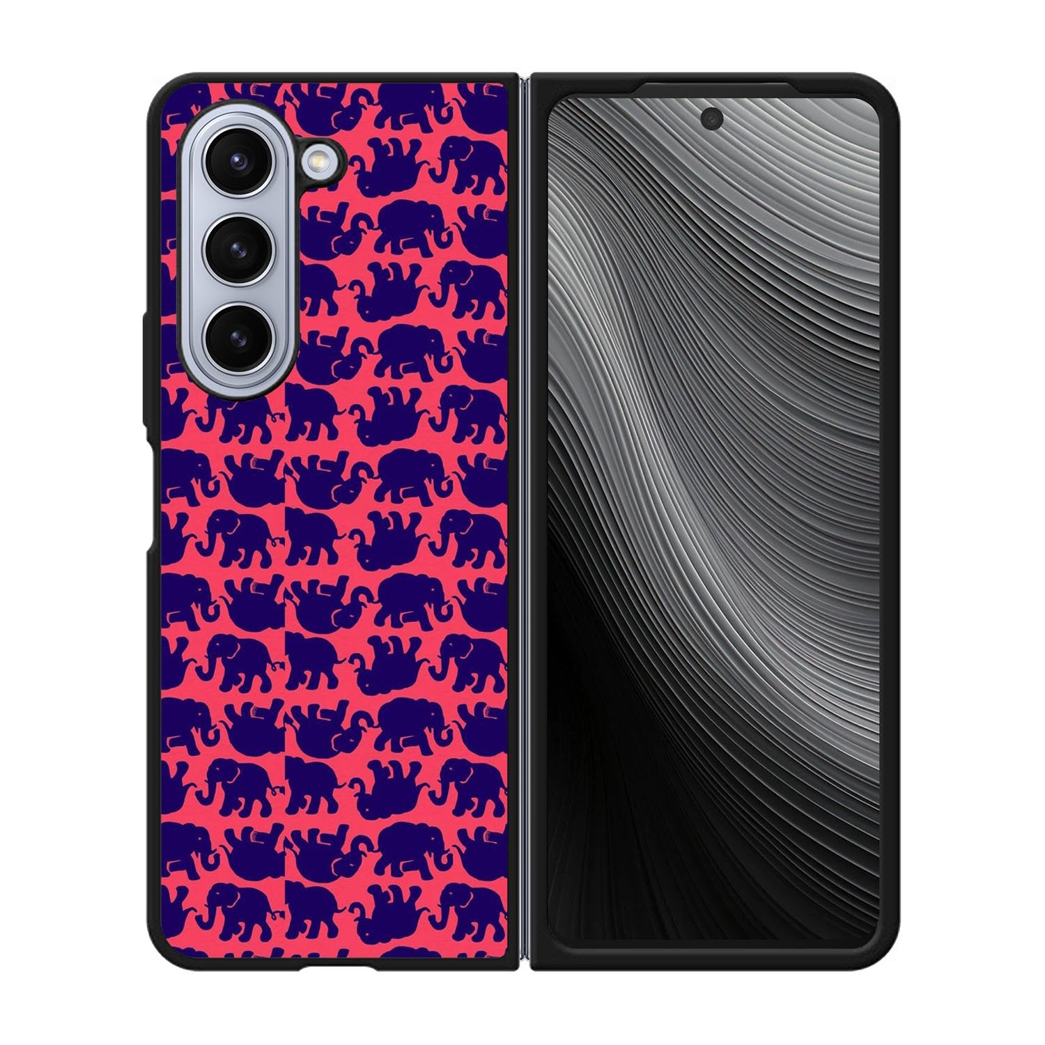 Lily Pulitzer Elephant Pattern Case Samsung Galaxy z Fold 5 5G BC0176