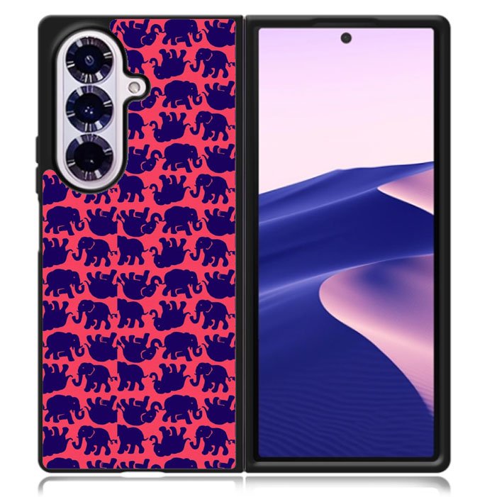 Lily Pulitzer Elephant Pattern Samsung Galaxy Z Fold 7 5G Case BC0176