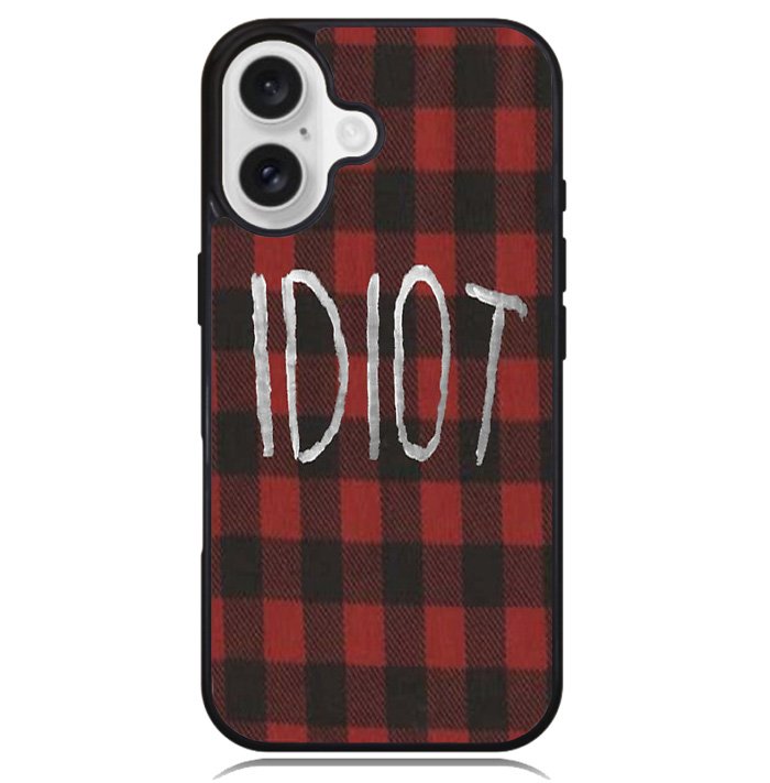red plaid idiot Case iPhone 16 BC0184