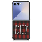 red plaid idiot Samsung Galaxy Z Flip 7 Case BC0184
