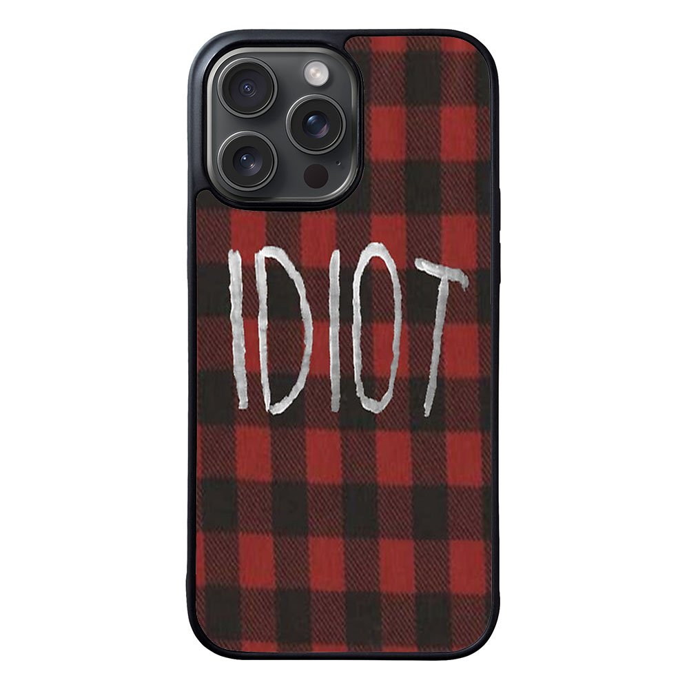 red plaid idiot Case iPhone 15 Pro BC0184