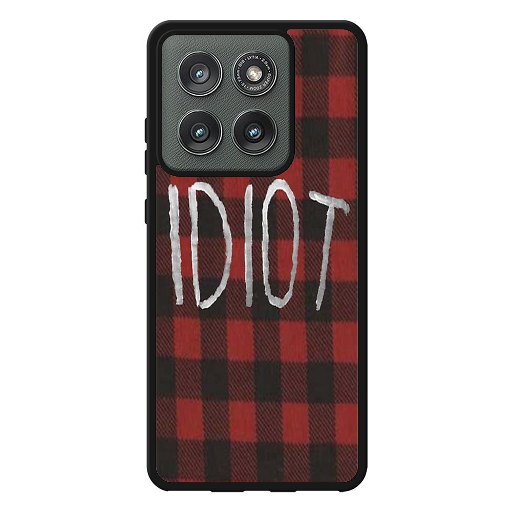 red plaid idiot Case Motorola Moto Edge 2025 BC0184