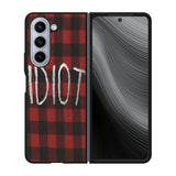 red plaid idiot Case Samsung Galaxy z Fold 5 5G BC0184