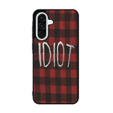 red plaid idiot Samsung Galaxy A36 Case BC0184